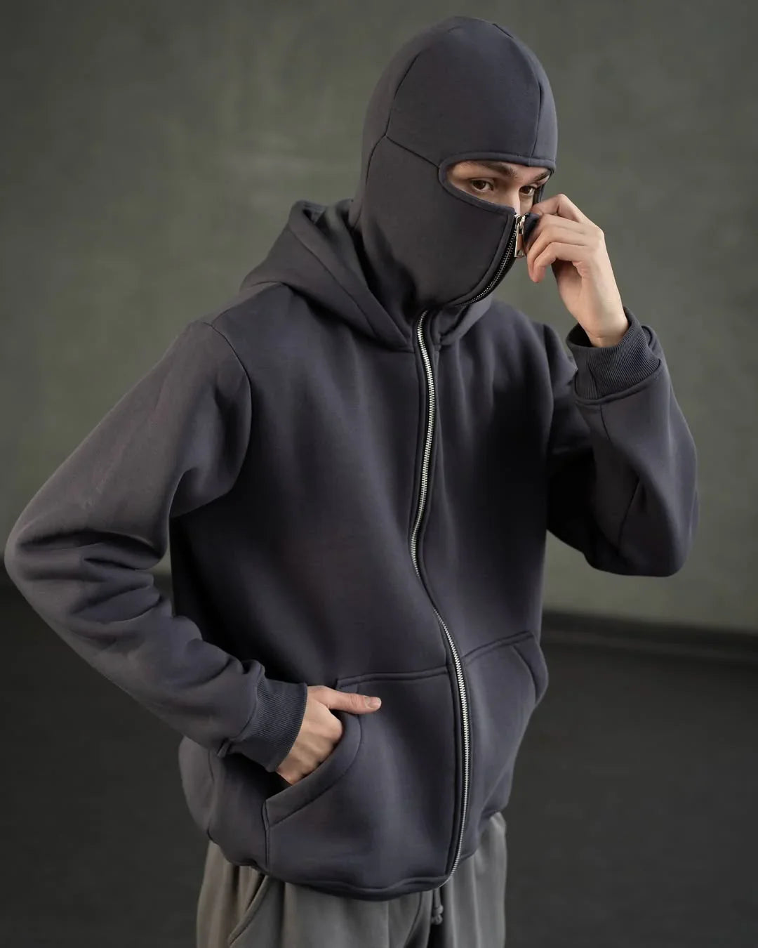 Modern Hoodie med Full Dragkedja