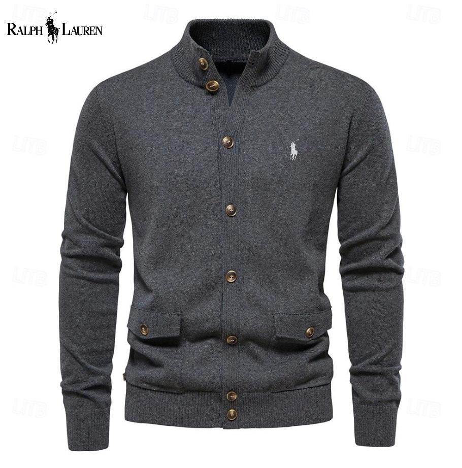 Men's Casual Stand Collar Cardigan