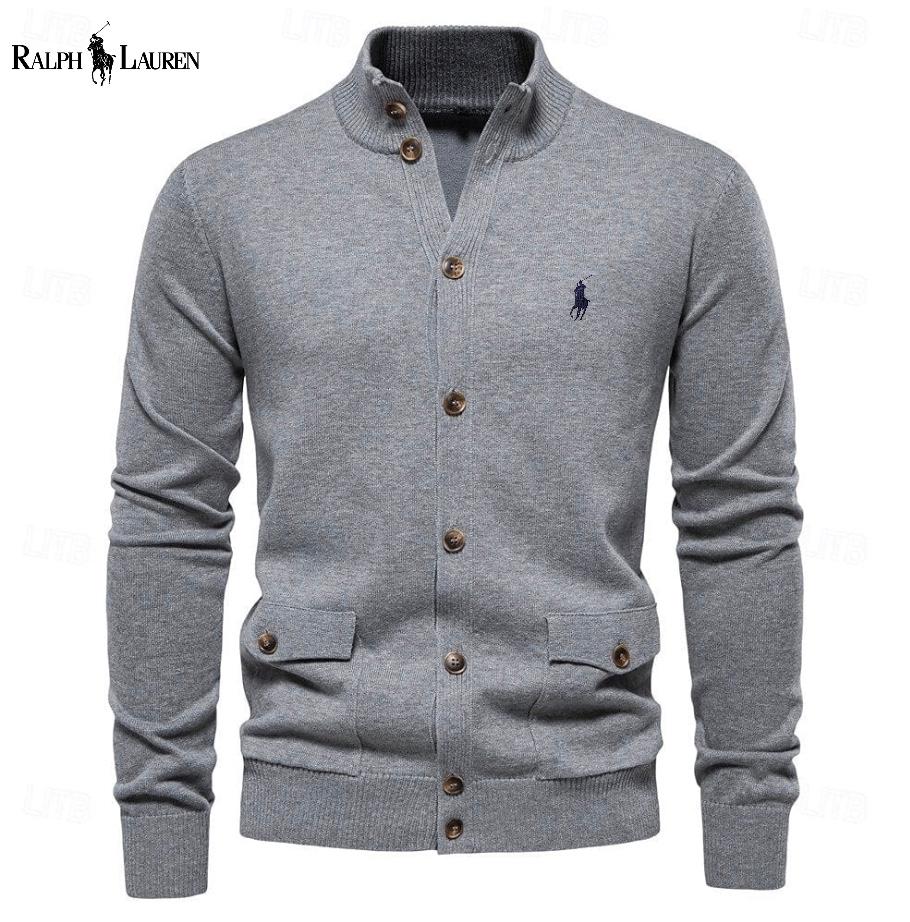 Men's Casual Stand Collar Cardigan