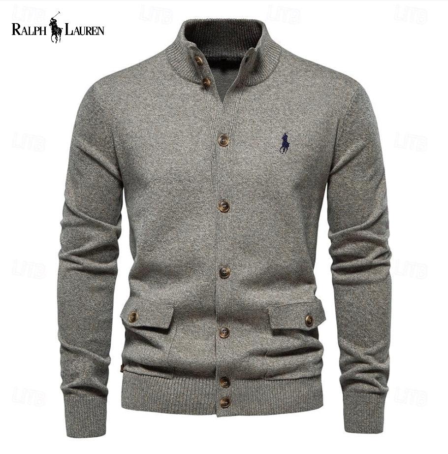 Men's Casual Stand Collar Cardigan